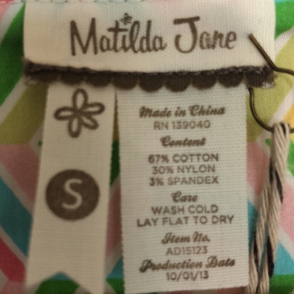 matilda Jane dress NWT. Floral on pink background. - Picture 7 of 9